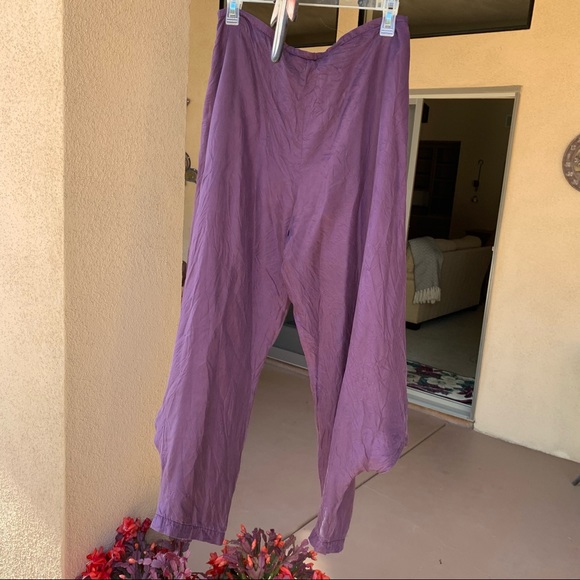 Electric Feathers 100% Silk Pants - Picture 7 of 7